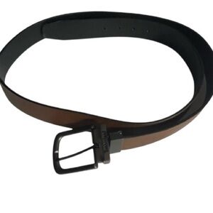 TIMBERLAND Belt, Full Grain Leather, Reversible Black, Brown, Sz 48​, 3X